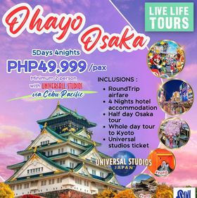Ohayo Osaka Japan Dream Package Tours(5D&4N)
